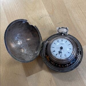 Edward Prior London Quadruple Cased Silver and Tortoiseshell Coach Watch